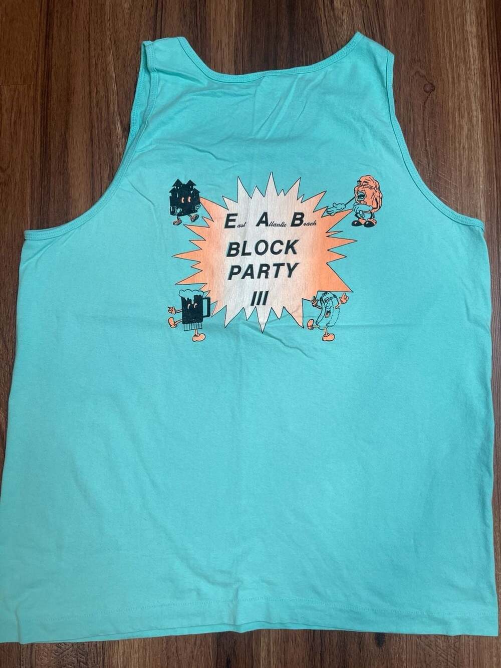 Vintage 90s East Atlantic Beach Block Party III Tank Top - Fruit of the Loom